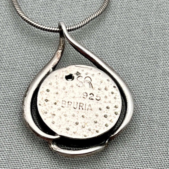Spira “SA Bruria” Handcrafted Roman Glass & Sterling Pendant Necklace - Picture 4 of 9